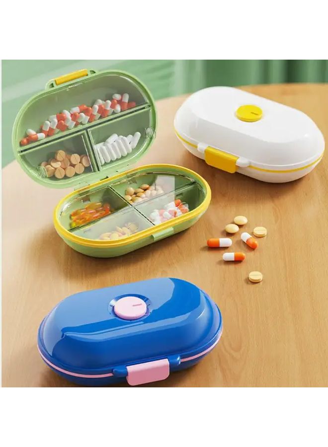 Royal Blue 7 Day Weekly Pill Organizer Box Portable Medication Case Travel Home - Image 3